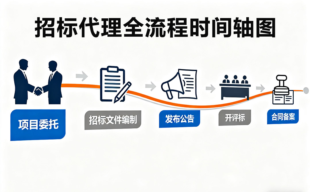 招标代理全流程时间轴图